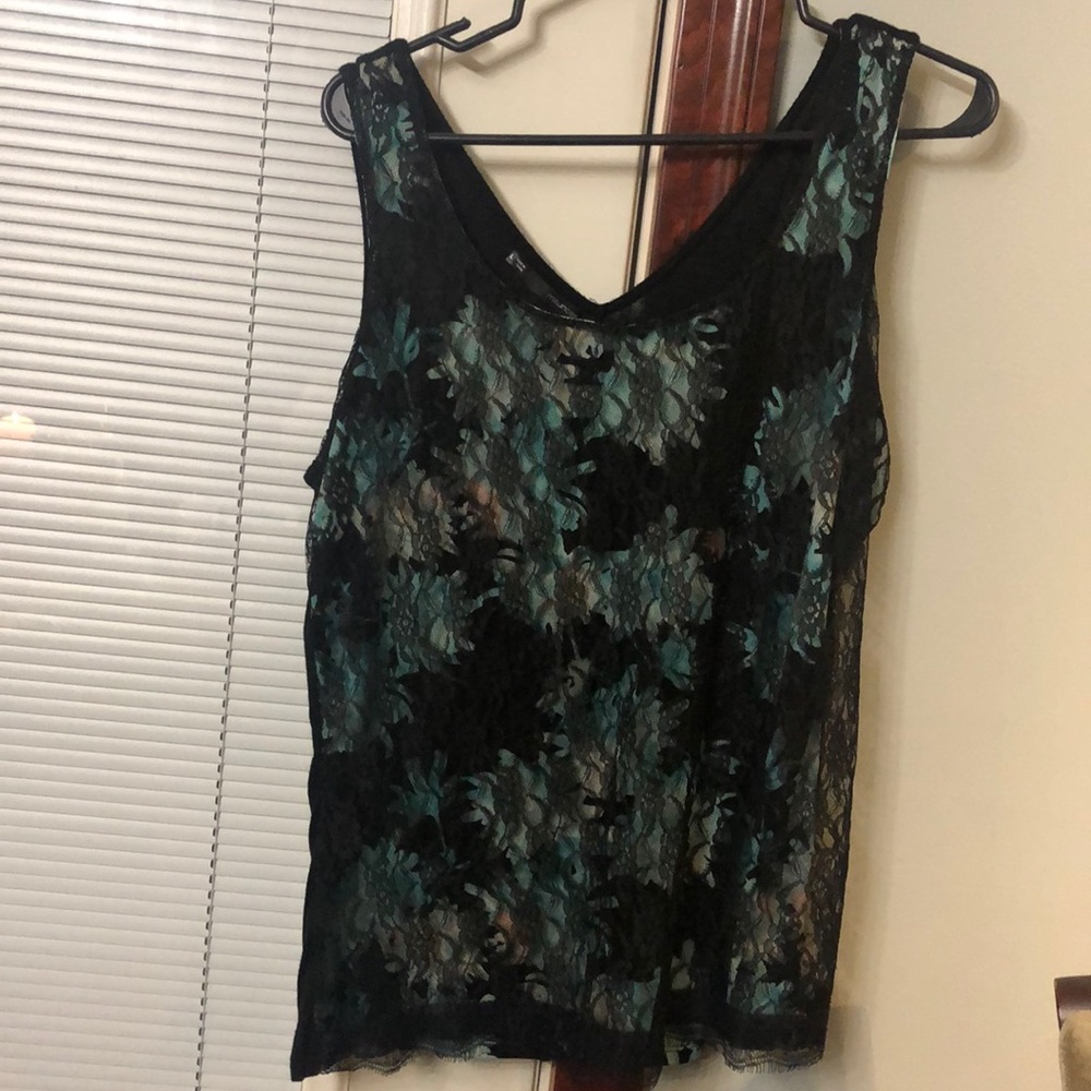 Lacy Blue and Black Maurice’s Tank